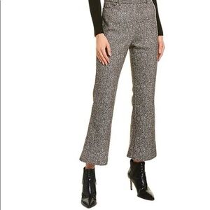 Tory Burch Gray Tweed Flare Trousers